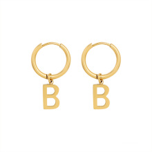 Shangjie OEM aretes Wholesale High Quality Fashion Earrings 18K Gold Plated Stainless Steel Titanium Earrings Women B Earring